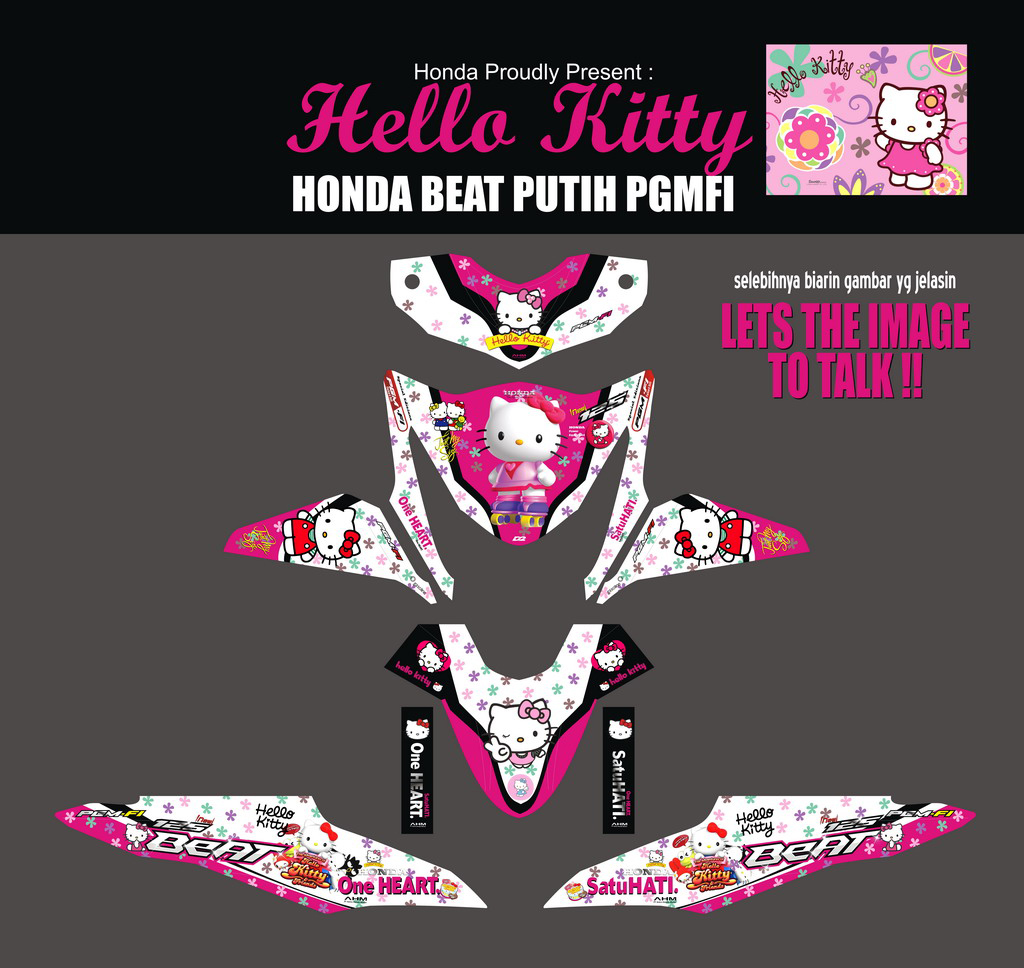 SMB20 HONDA BEAT PGMFI-HELLO KITTY PINK SolusiPrint